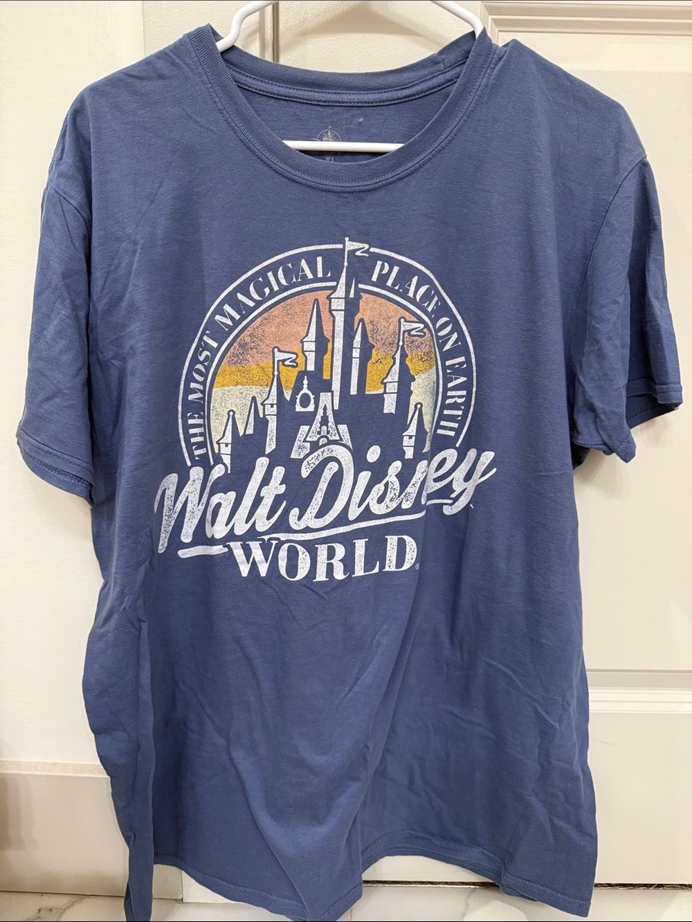 Disney Navy Blue Crewneck Logo Tee